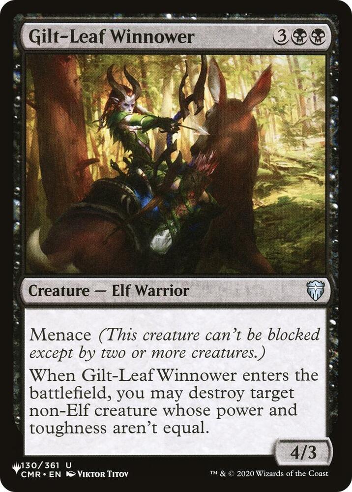 Gilt-Leaf Winnower 130/361 card from The List Reprints