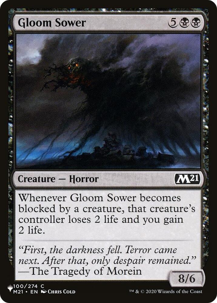 Gloom Sower 100/274 card from The List Reprints