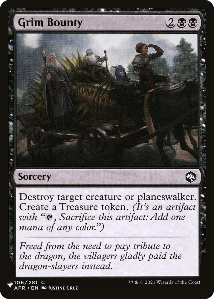 Grim Bounty 106/281 card from The List Reprints