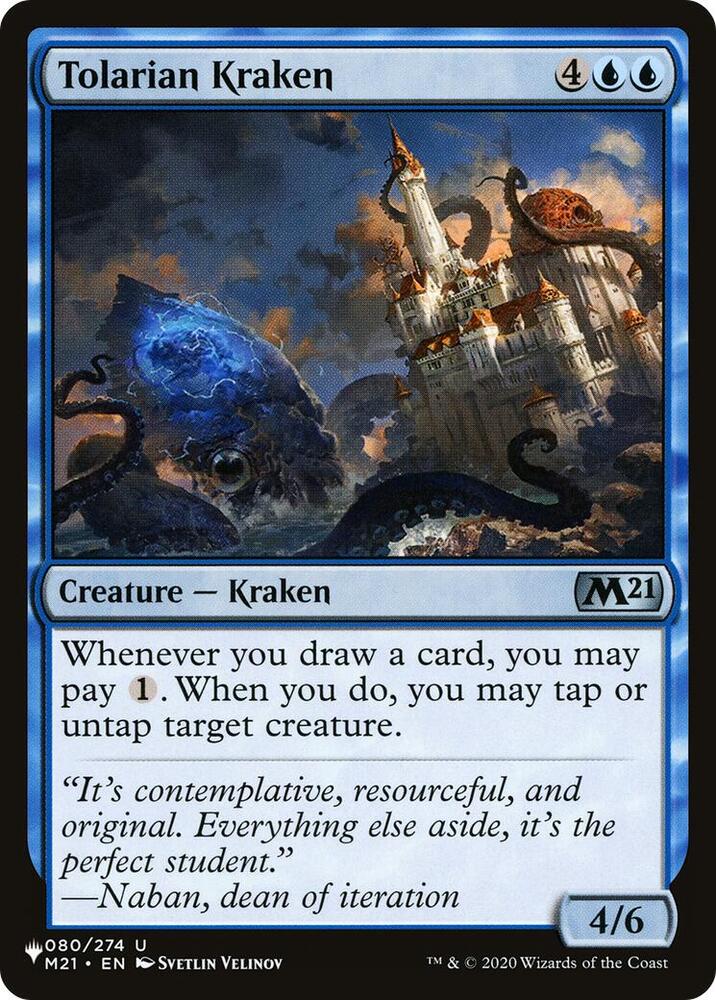 Tolarian Kraken 080/274 card from The List Reprints
