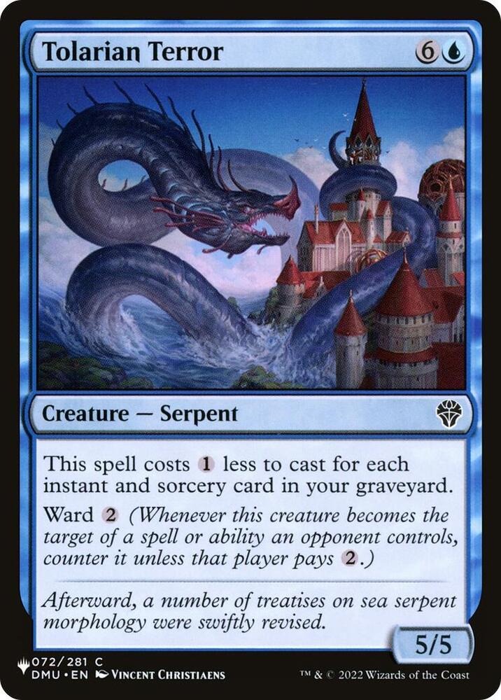 Tolarian Terror 072/281 card from The List Reprints