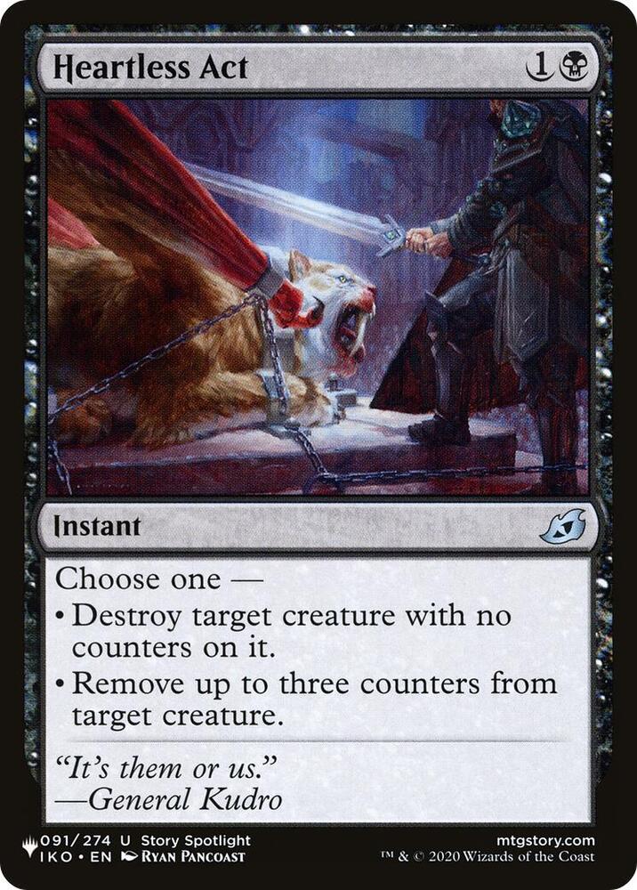 Heartless Act 091/274 card from The List Reprints