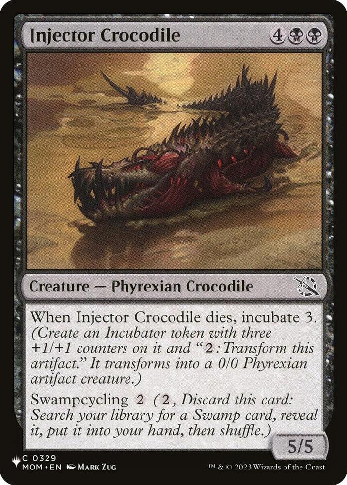 Injector Crocodile 0329 card from The List Reprints