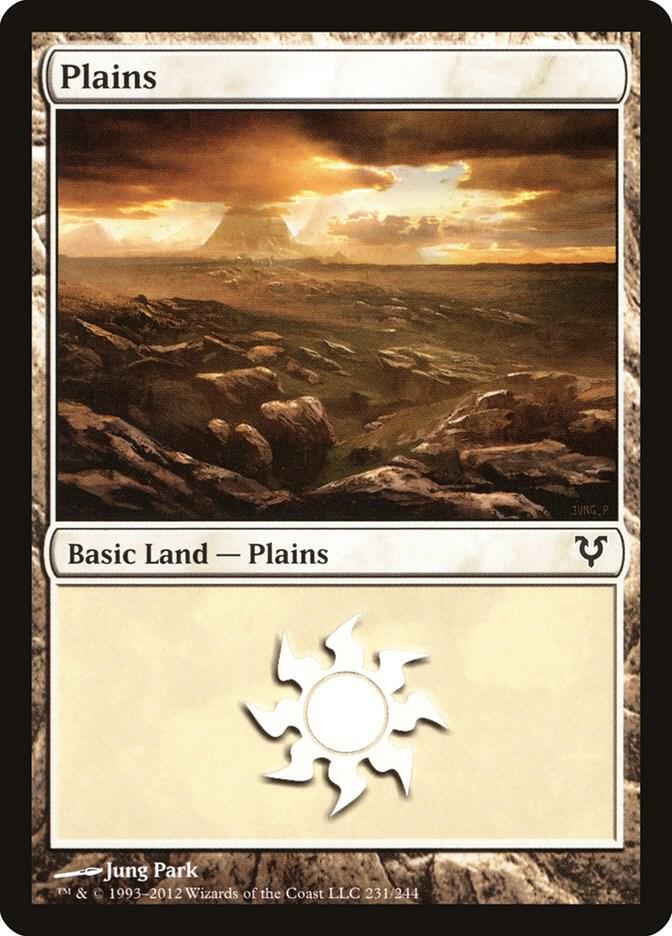 Plains 231 card from Avacyn Restored