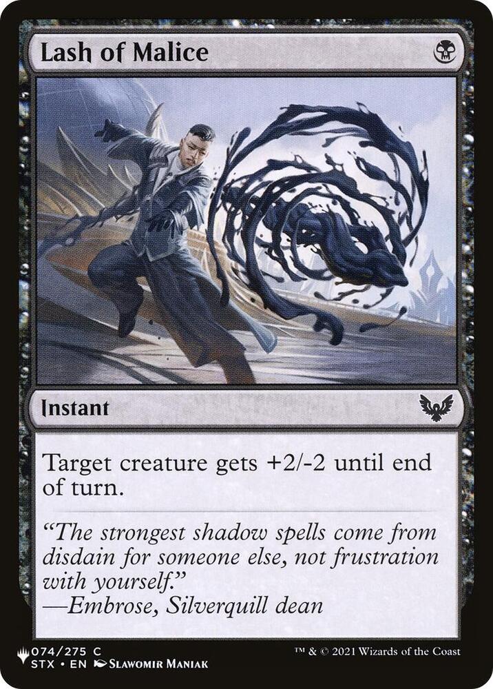 Lash of Malice 074/275 card from The List Reprints