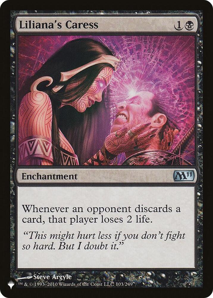 Liliana's Caress 103/249 card from The List Reprints