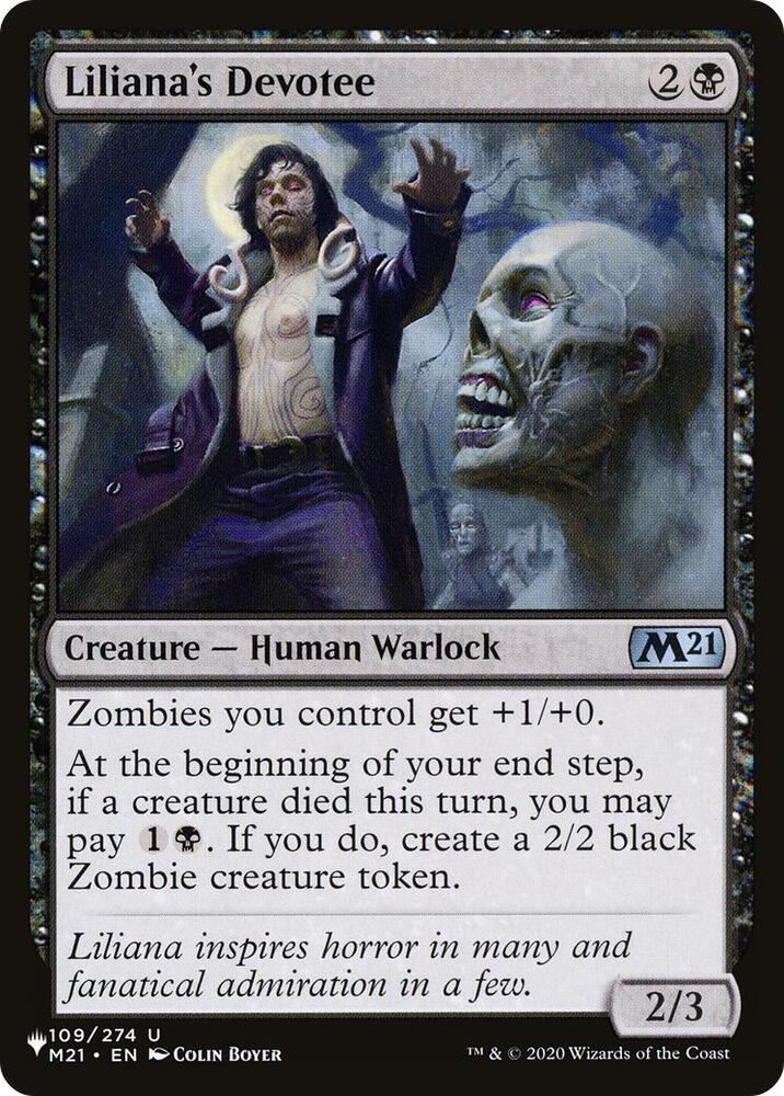 Liliana's Devotee 109/274 card from The List Reprints