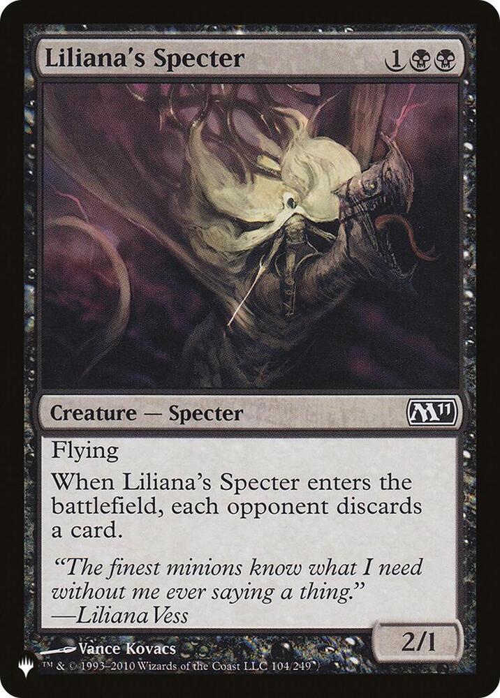 Liliana's Specter 104/249 card from The List Reprints