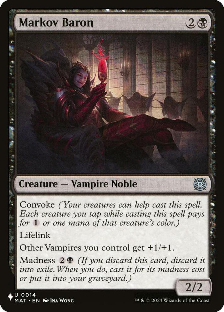 Markov Baron 0014 card from The List Reprints