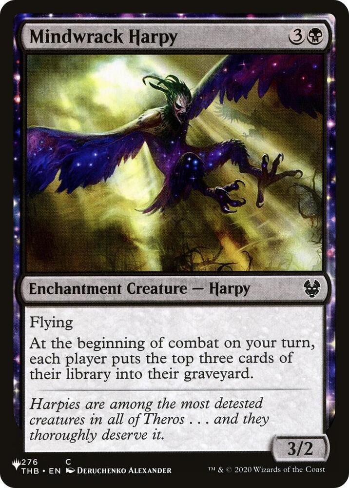 Mindwrack Harpy 276/254 card from The List Reprints