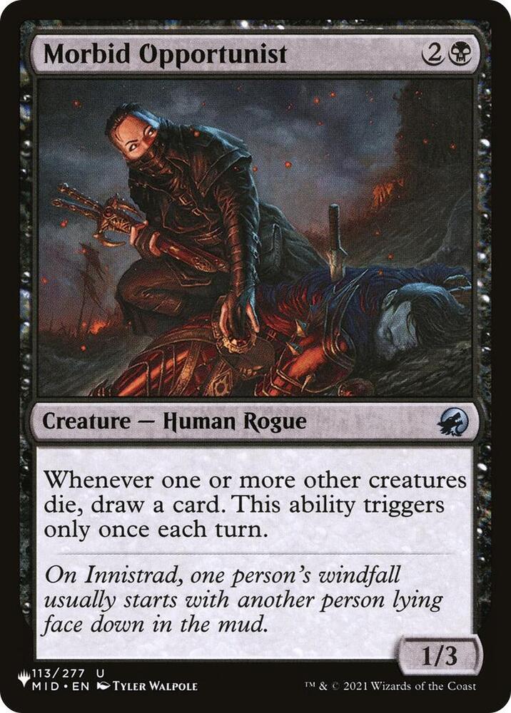 Morbid Opportunist 113/277 card from The List Reprints