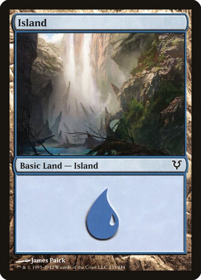Island 233 card from Avacyn Restored