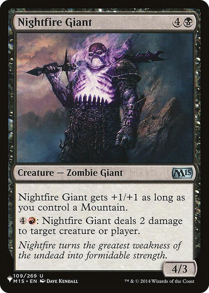 Nightfire Giant 109/269 card from The List Reprints