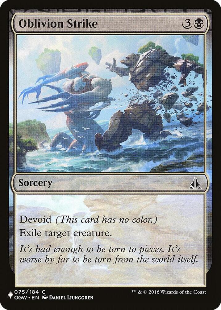 Oblivion Strike 075/184 card from The List Reprints