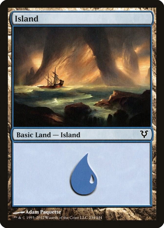 Island 234 card from Avacyn Restored