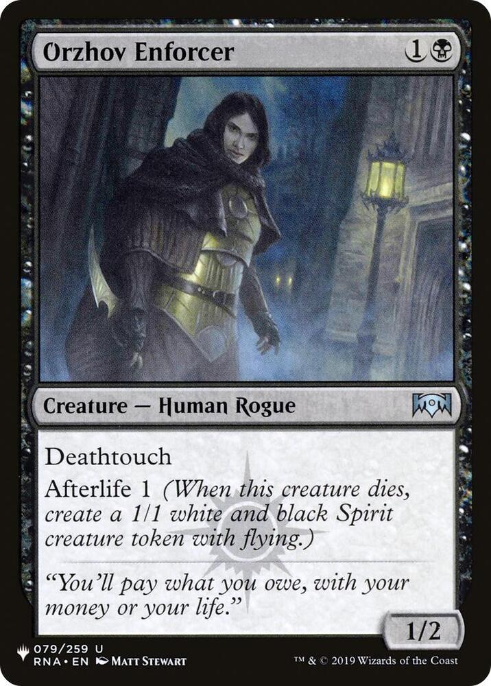 Orzhov Enforcer 079/259 card from The List Reprints