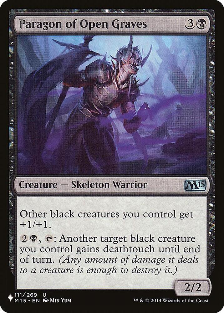 Paragon of Open Graves 111/269 card from The List Reprints