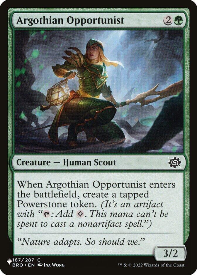 Argothian Opportunist 167/012 card from The List Reprints
