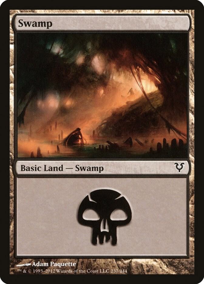 Swamp 237 card from Avacyn Restored