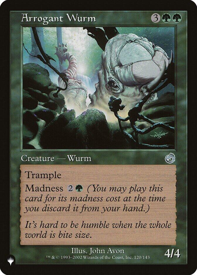 Arrogant Wurm 120/143 card from The List Reprints