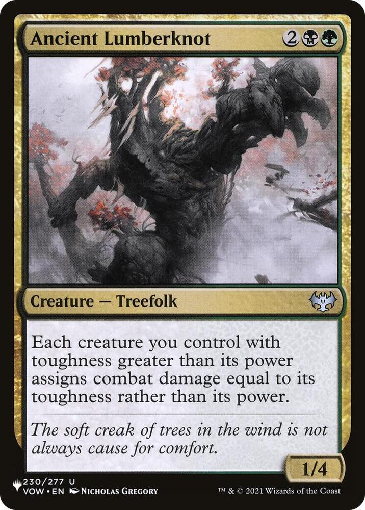 Ancient Lumberknot 230/277 card from The List Reprints