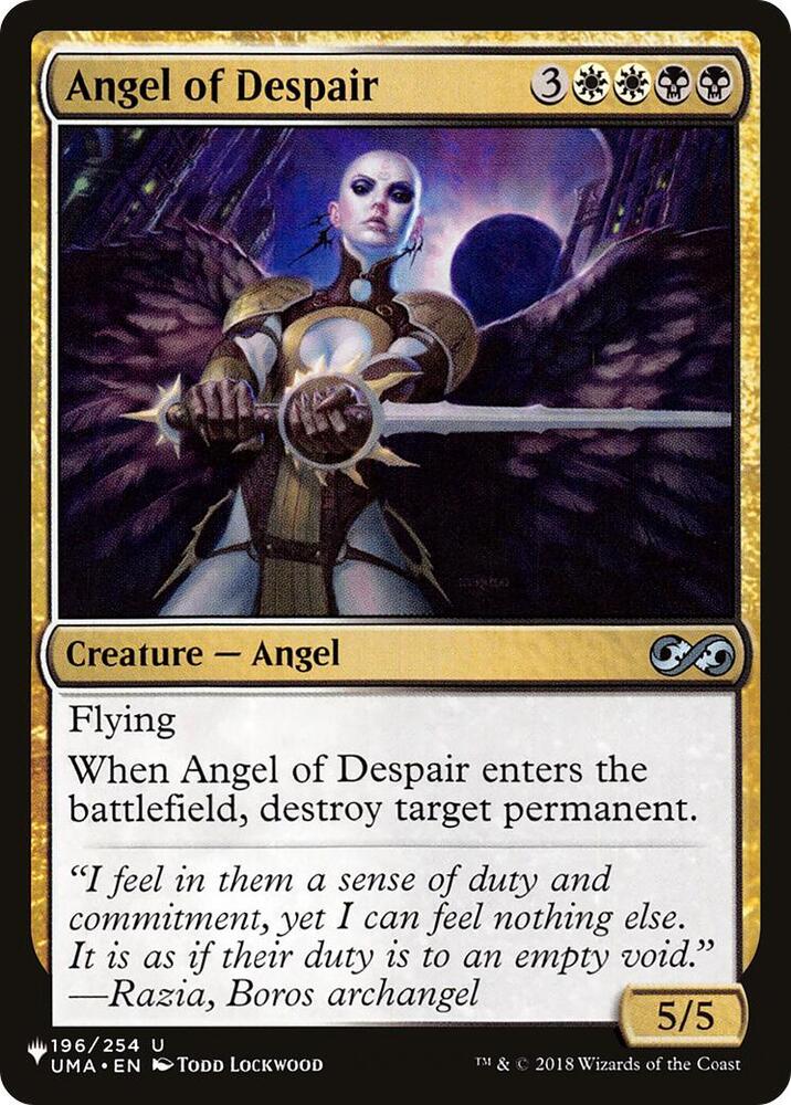 Angel of Despair 196/254 card from The List Reprints