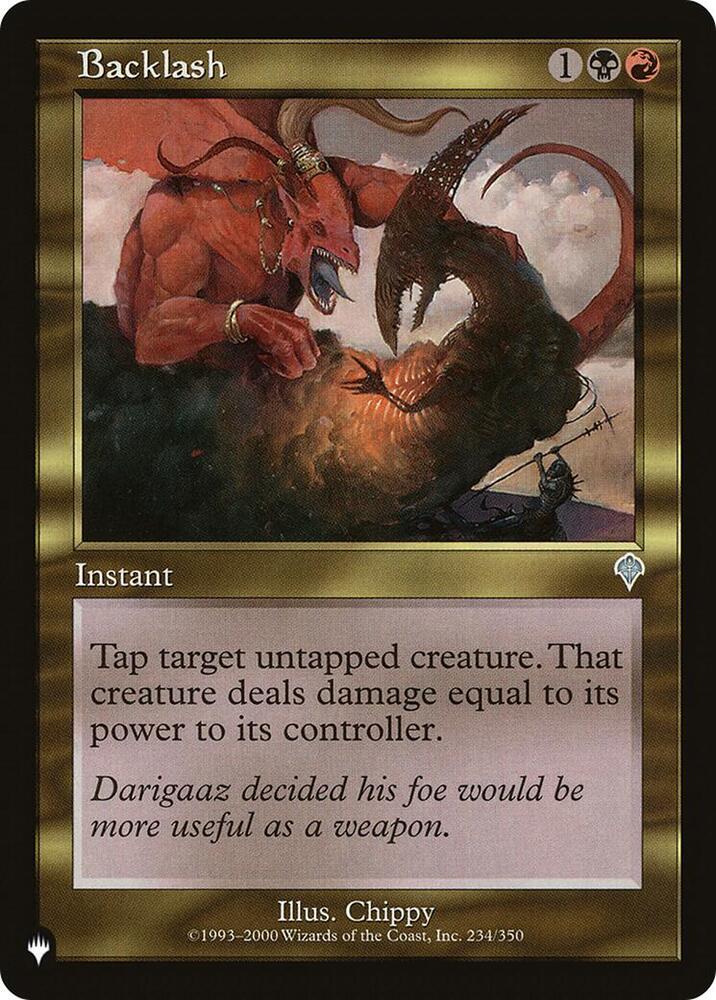 Backlash 234/350 card from The List Reprints