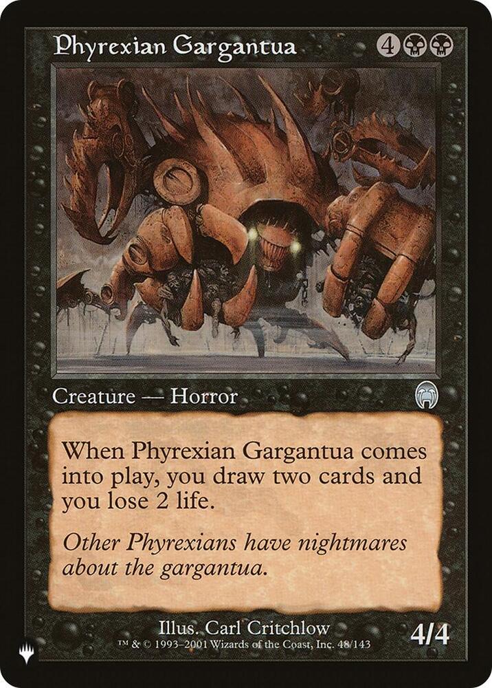 Phyrexian Gargantua 48/143 card from The List Reprints