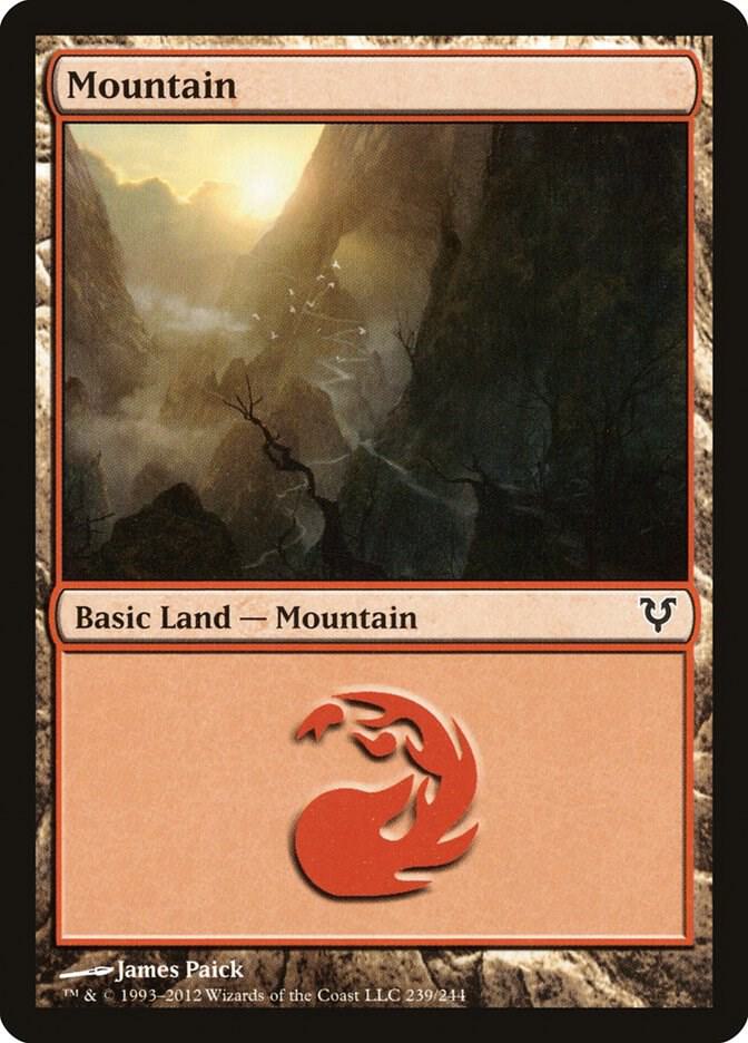 Mountain 239 card from Avacyn Restored