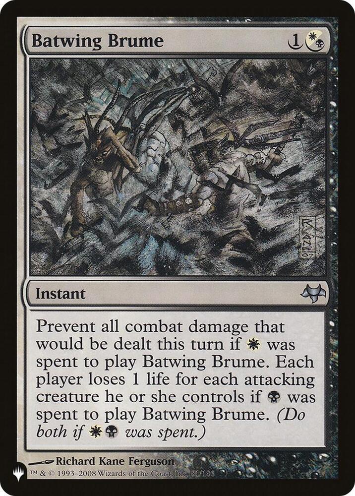 Batwing Brume 81/180 card from The List Reprints