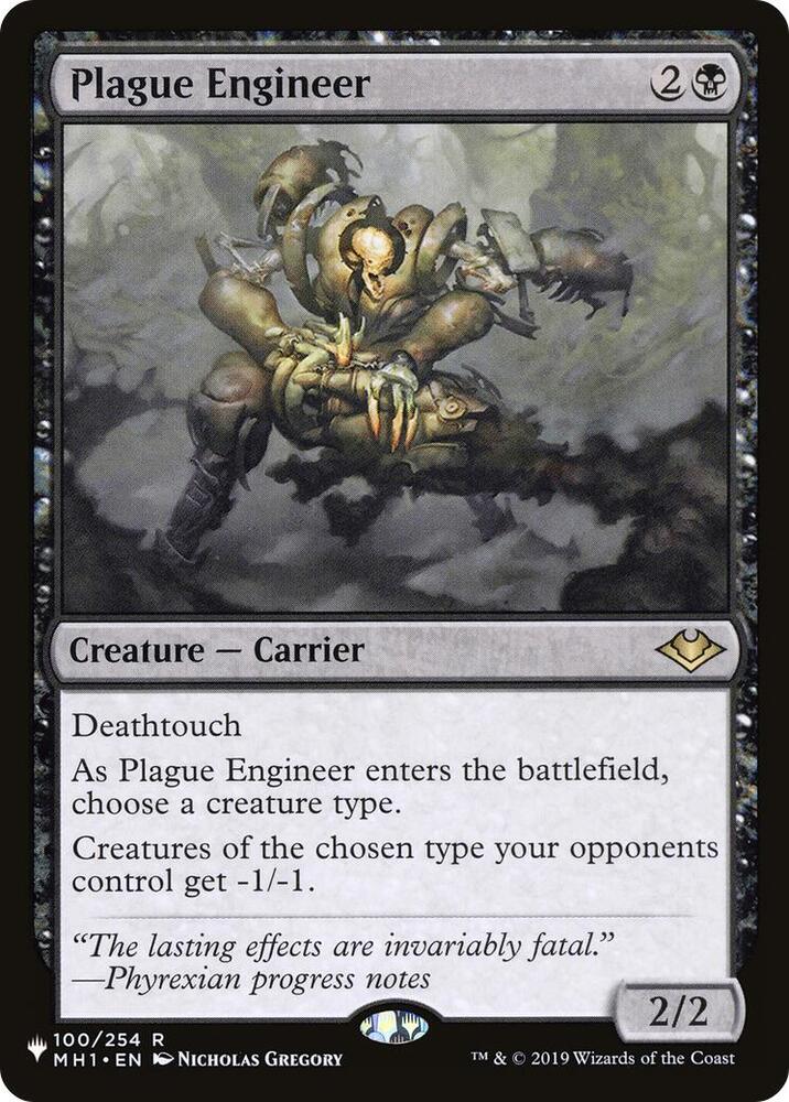 Plague Engineer 100/254 card from The List Reprints