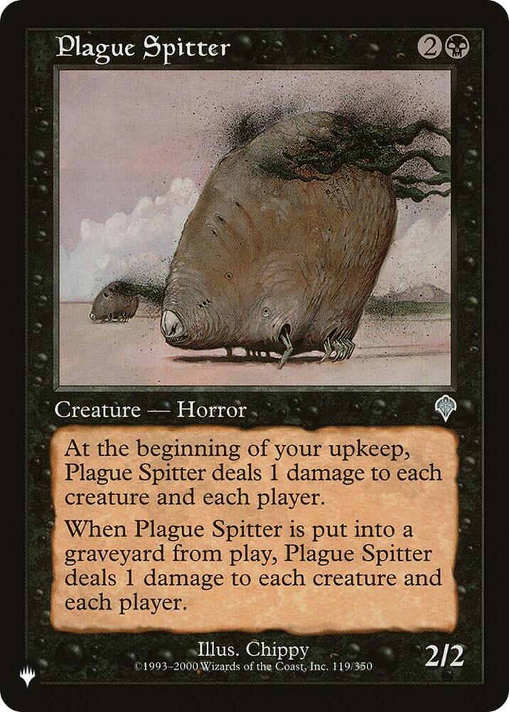 Plague Spitter 119/350 card from The List Reprints
