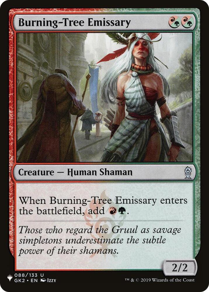 Burning-Tree Emissary 088/133 card from The List Reprints
