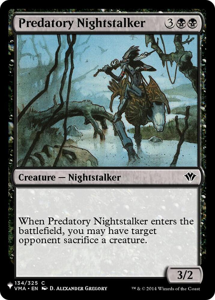 Predatory Nightstalker 134/325 card from The List Reprints