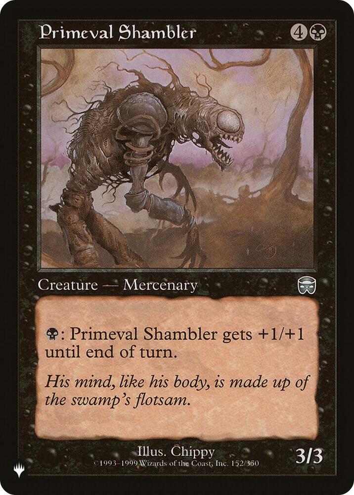 Primeval Shambler 152/350 card from The List Reprints