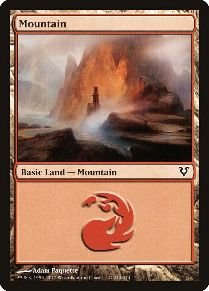 Mountain 240 card from Avacyn Restored