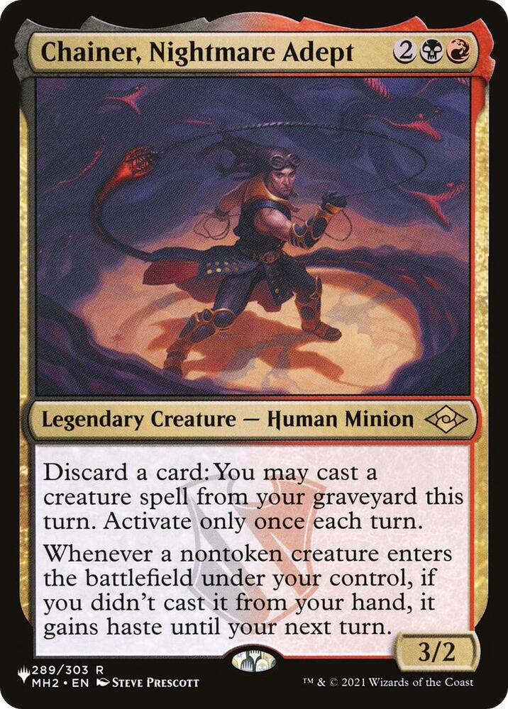 Chainer, Nightmare Adept 289/303 card from The List Reprints