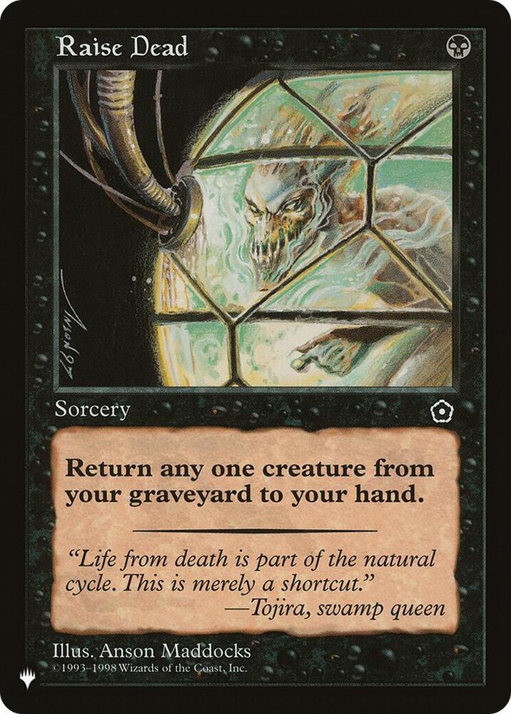 Raise Dead card from The List Reprints