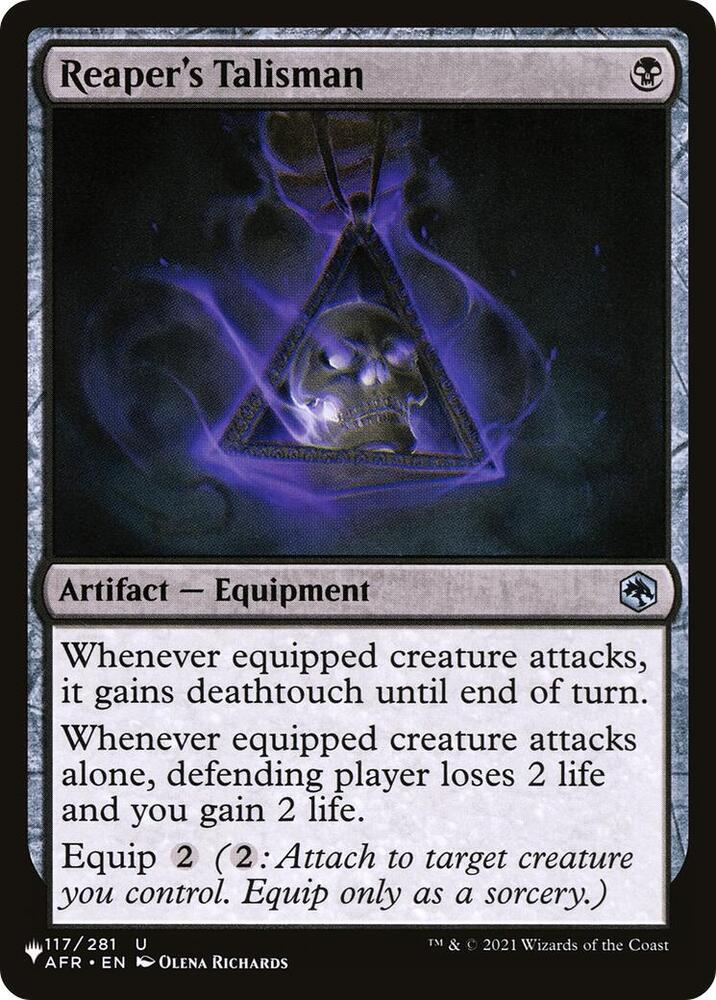 Reaper's Talisman 117/281 card from The List Reprints