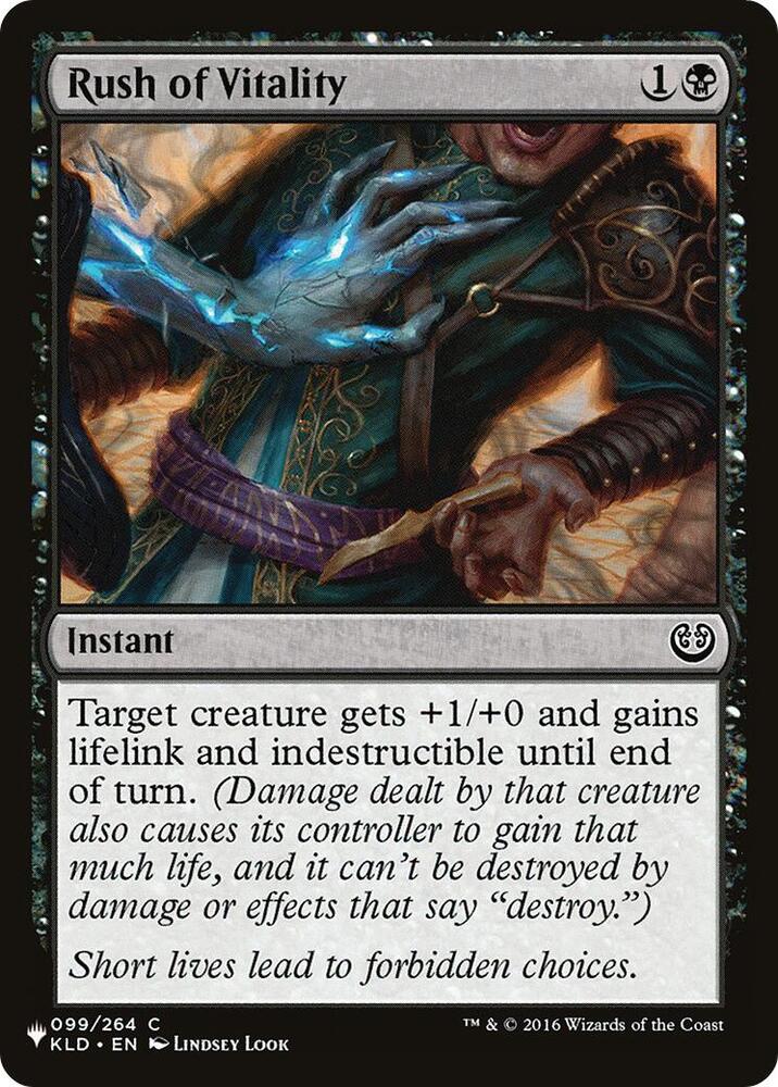 Rush of Vitality 099/264 card from The List Reprints