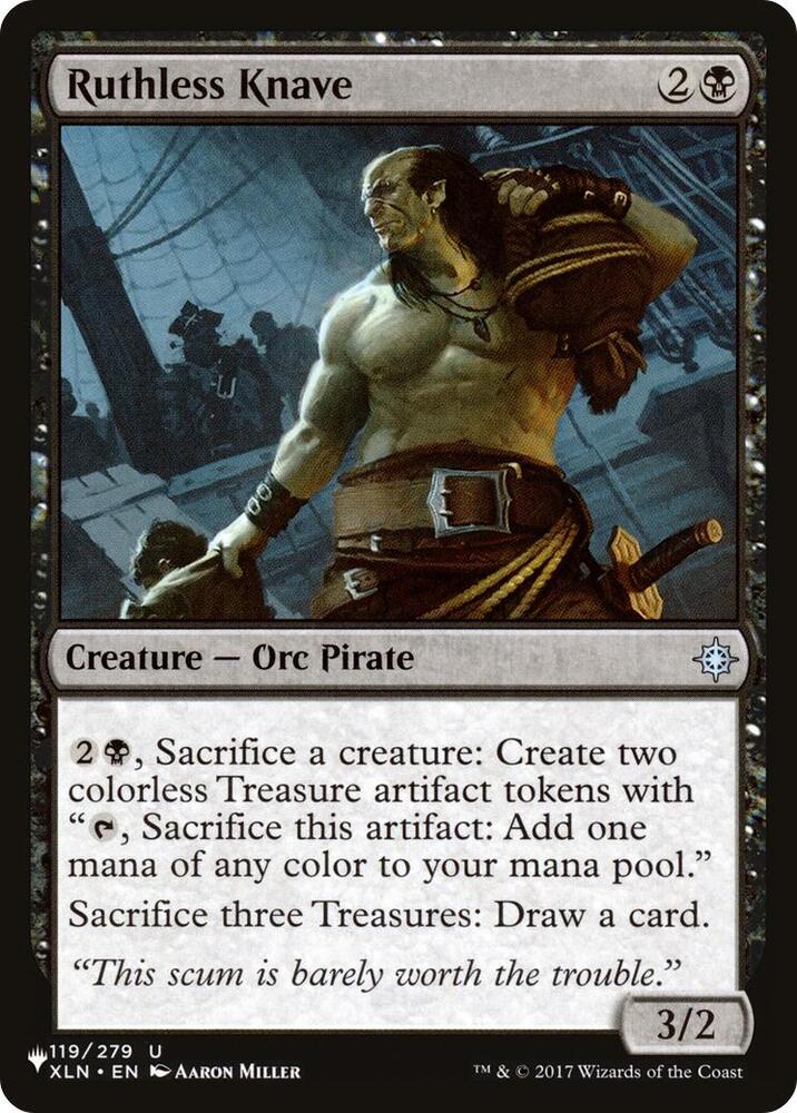 Ruthless Knave 119/279 card from The List Reprints
