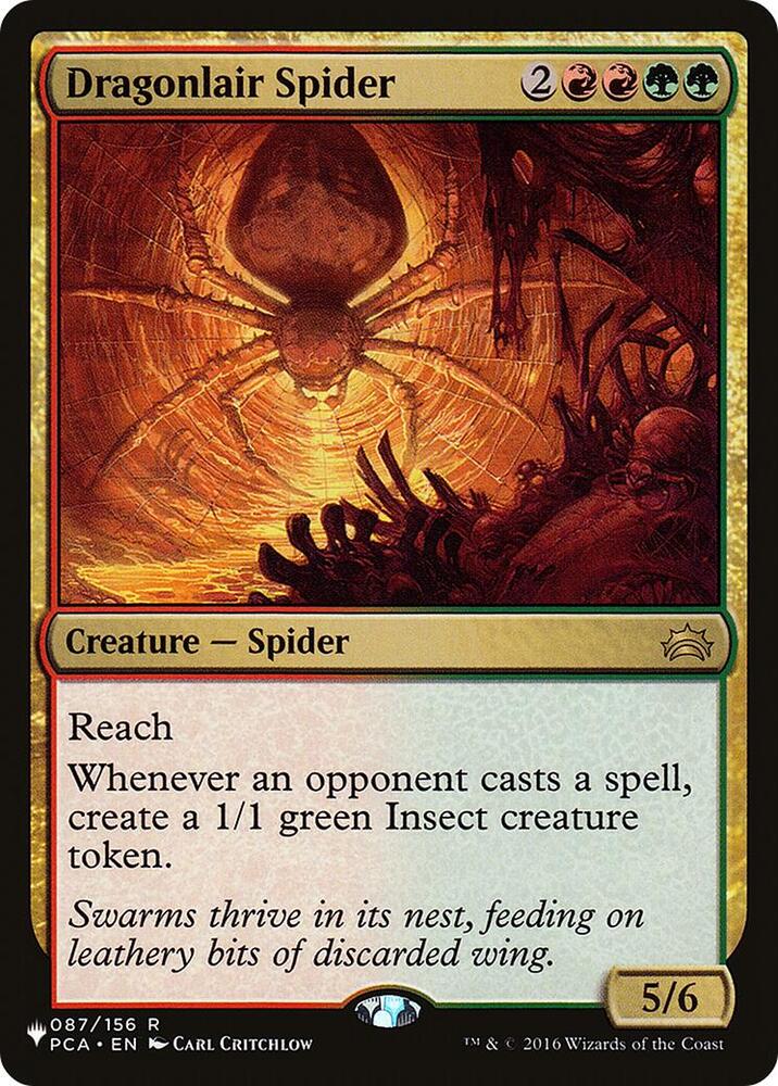 Dragonlair Spider 087/156 card from The List Reprints