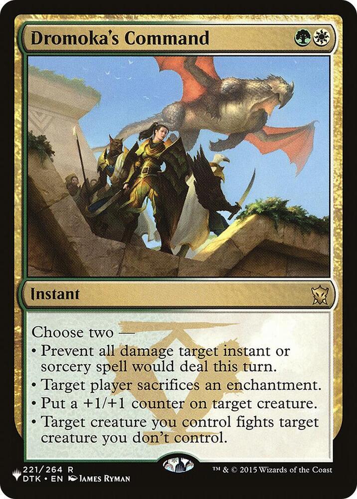 Dromoka's Command 221/264 card from The List Reprints