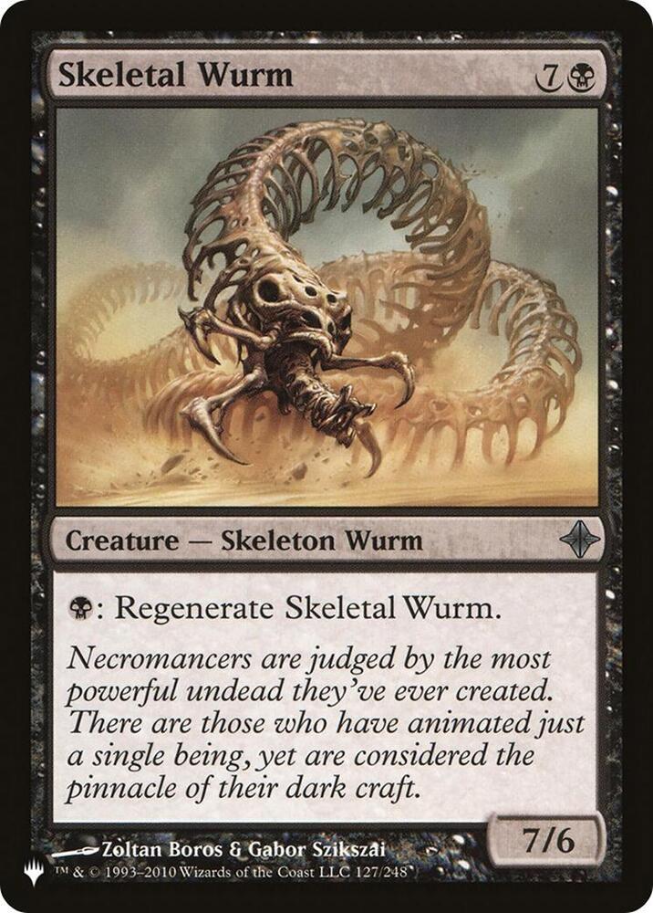 Skeletal Wurm 127/248 card from The List Reprints