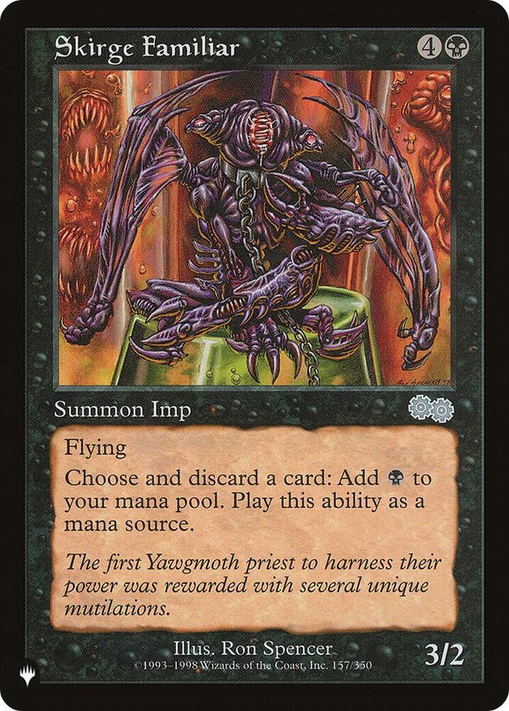 Skirge Familiar 157/350 card from The List Reprints