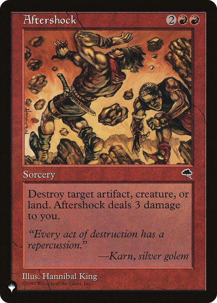 Aftershock card from The List Reprints