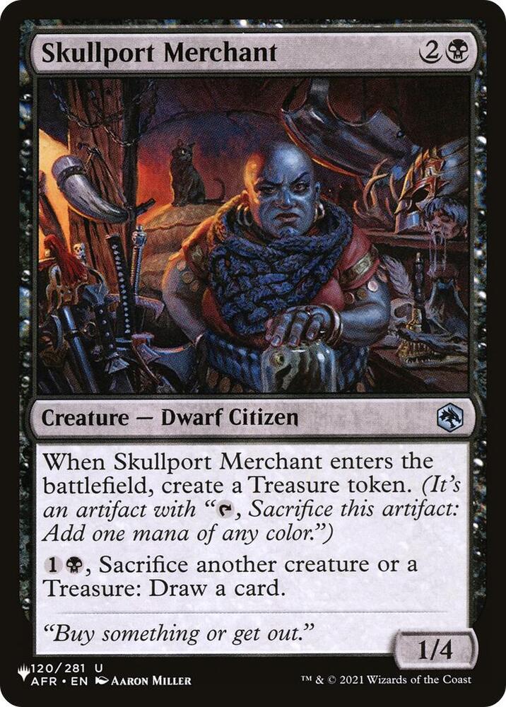 Skullport Merchant 120/281 card from The List Reprints