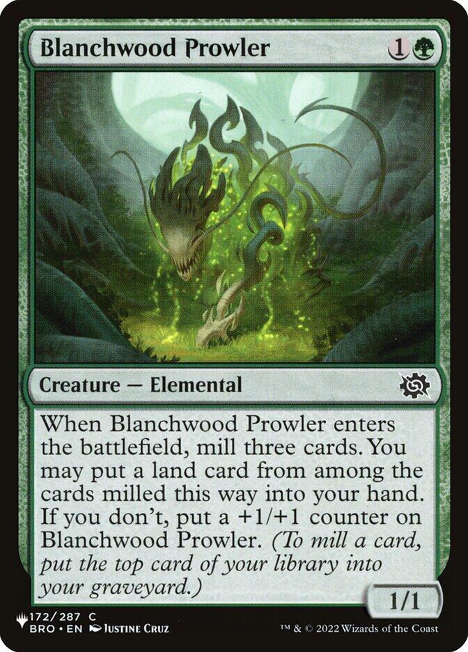 Blanchwood Prowler 172/012 card from The List Reprints