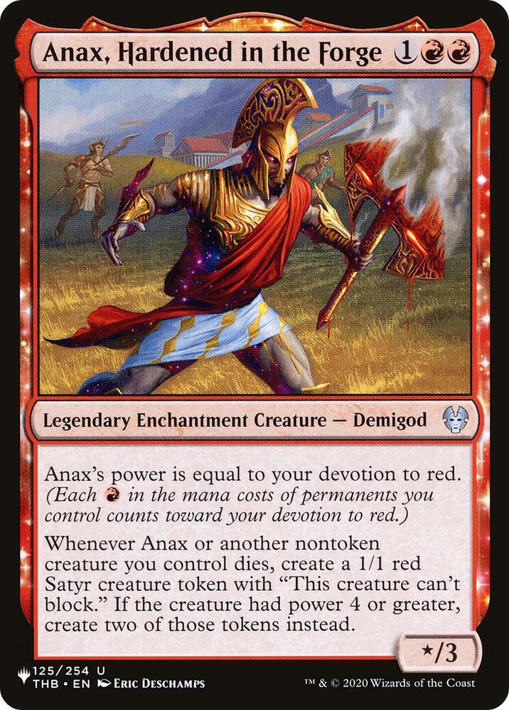 Anax, Hardened in the Forge 125/254 card from The List Reprints