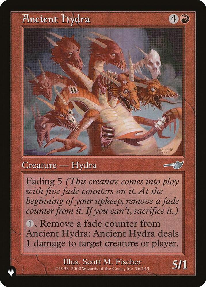 Ancient Hydra 76/143 card from The List Reprints